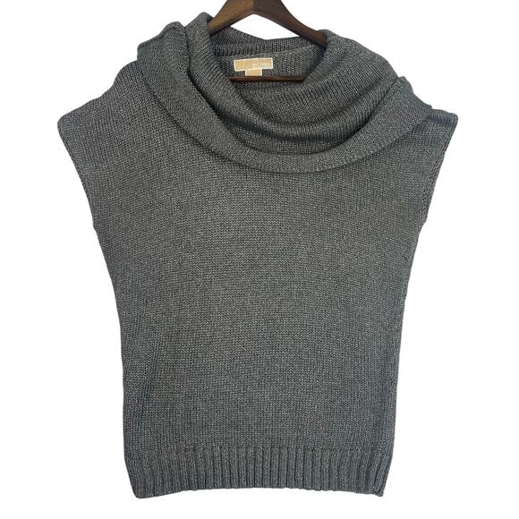 Michael Michael Kors Sleeveless Sweater Women’s SZ L Silver Metallic Gray EUC - Picture 1 of 10